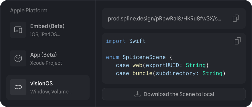 Export for production